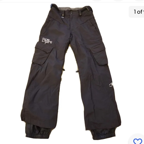 bonfire Jackets & Coats Bonfire Snowboarding Black Fusion Series Lined Nylon Ski Pants